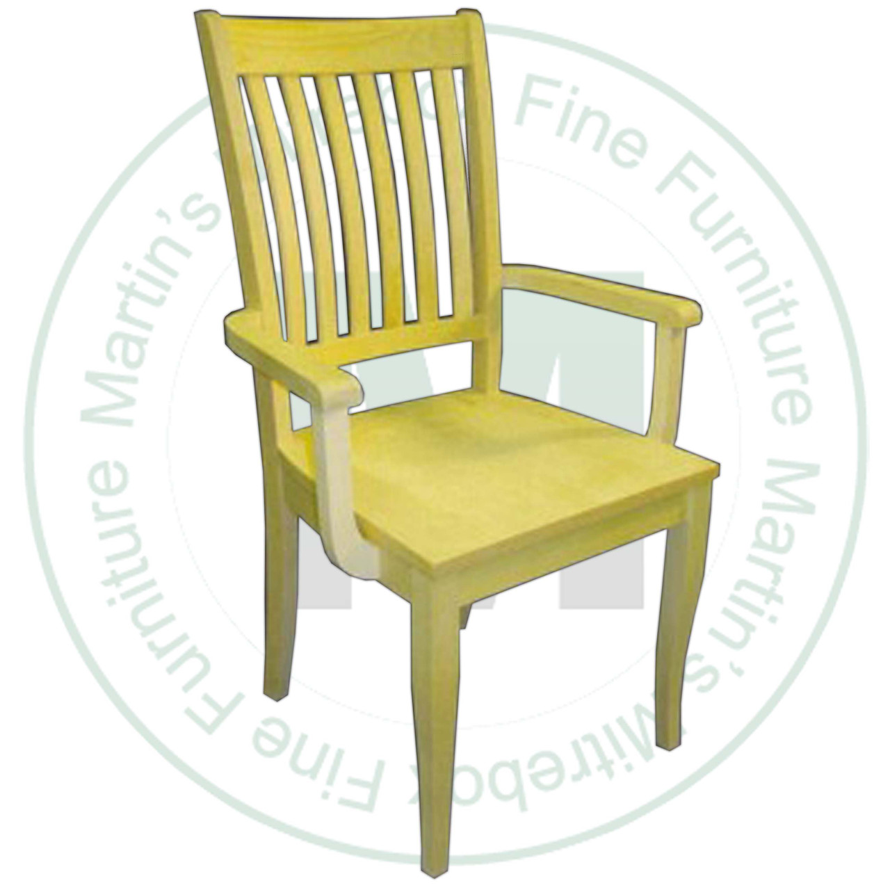 Maple Homedale Arm Chair With Wood Seat
