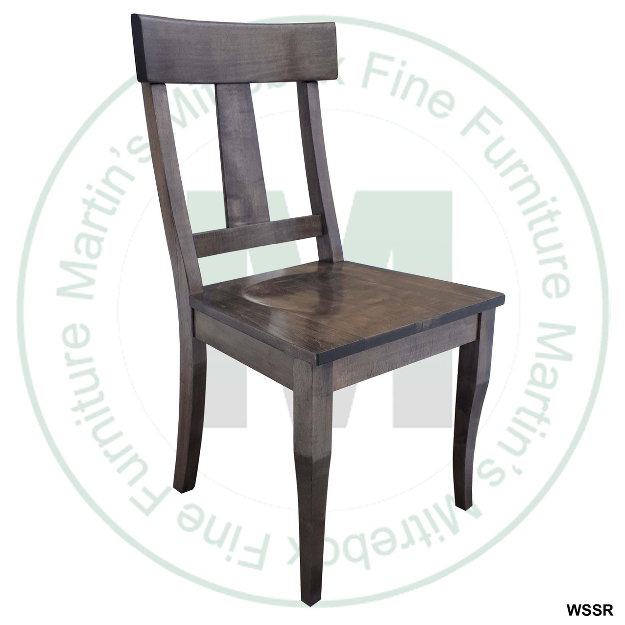 Wormy Maple Andrew Side Chair With Wood Seat