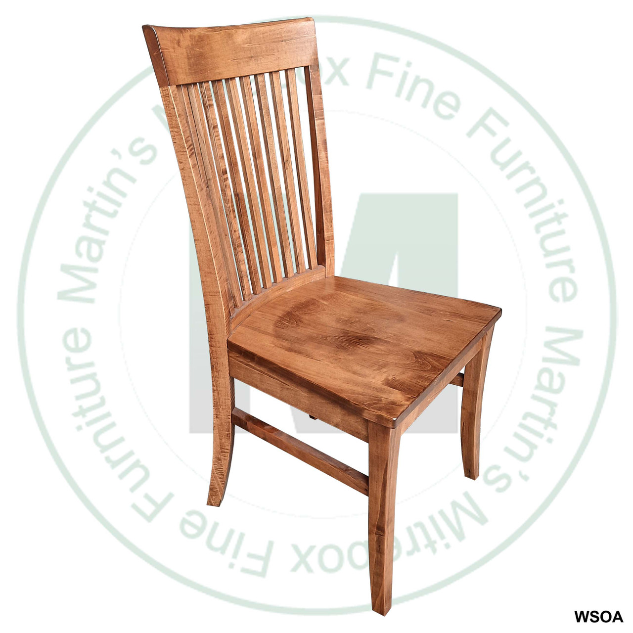 Wormy Maple Demi - Lume Side Chair With Wood Seat