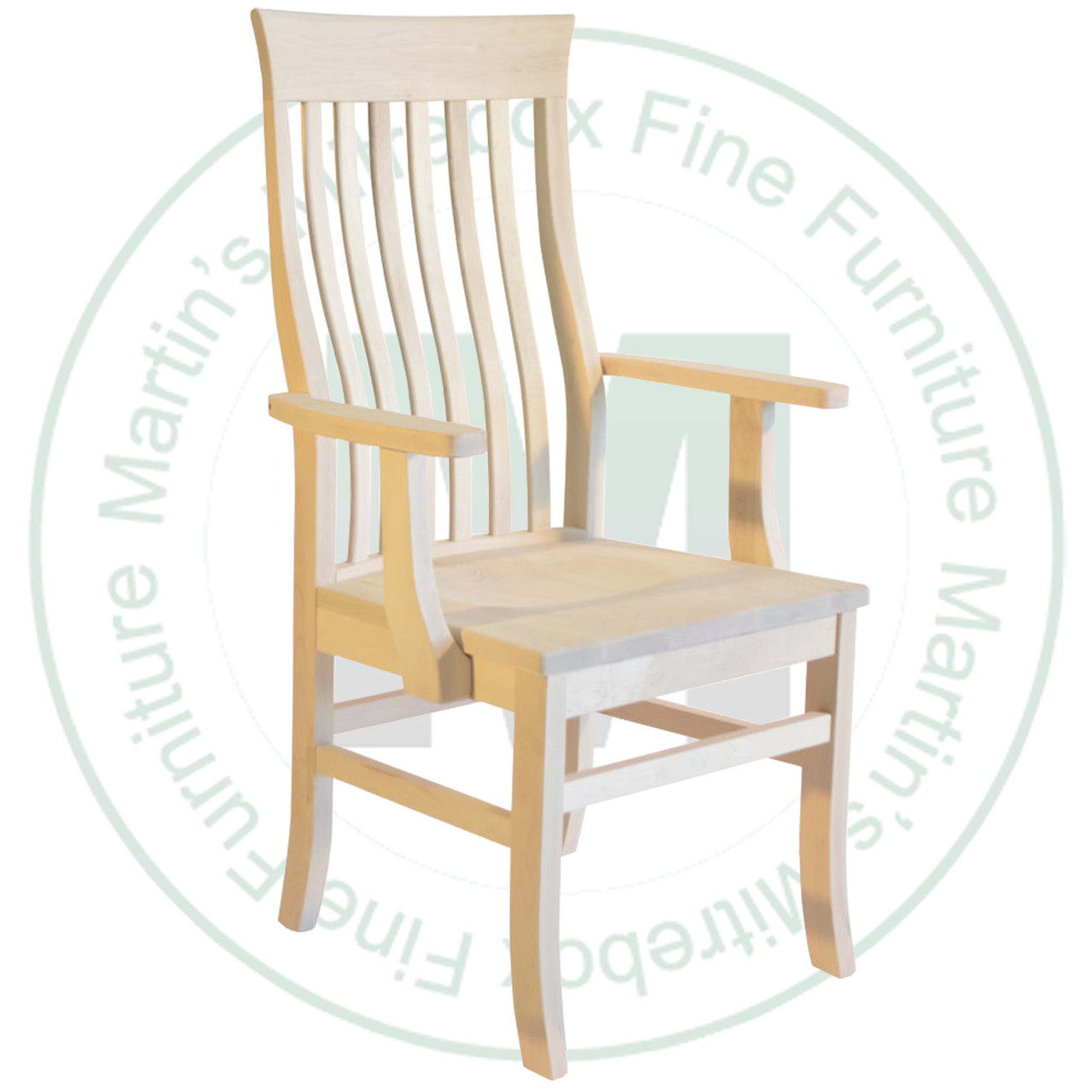 Maple Athena Dickson Arm Chair With Wood Seat