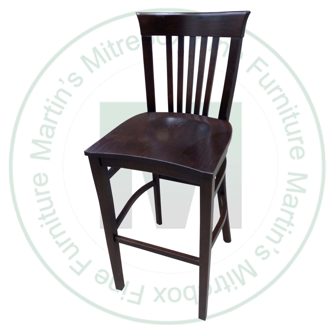 Maple 30'' Athena Bar Stool With Wood Seat