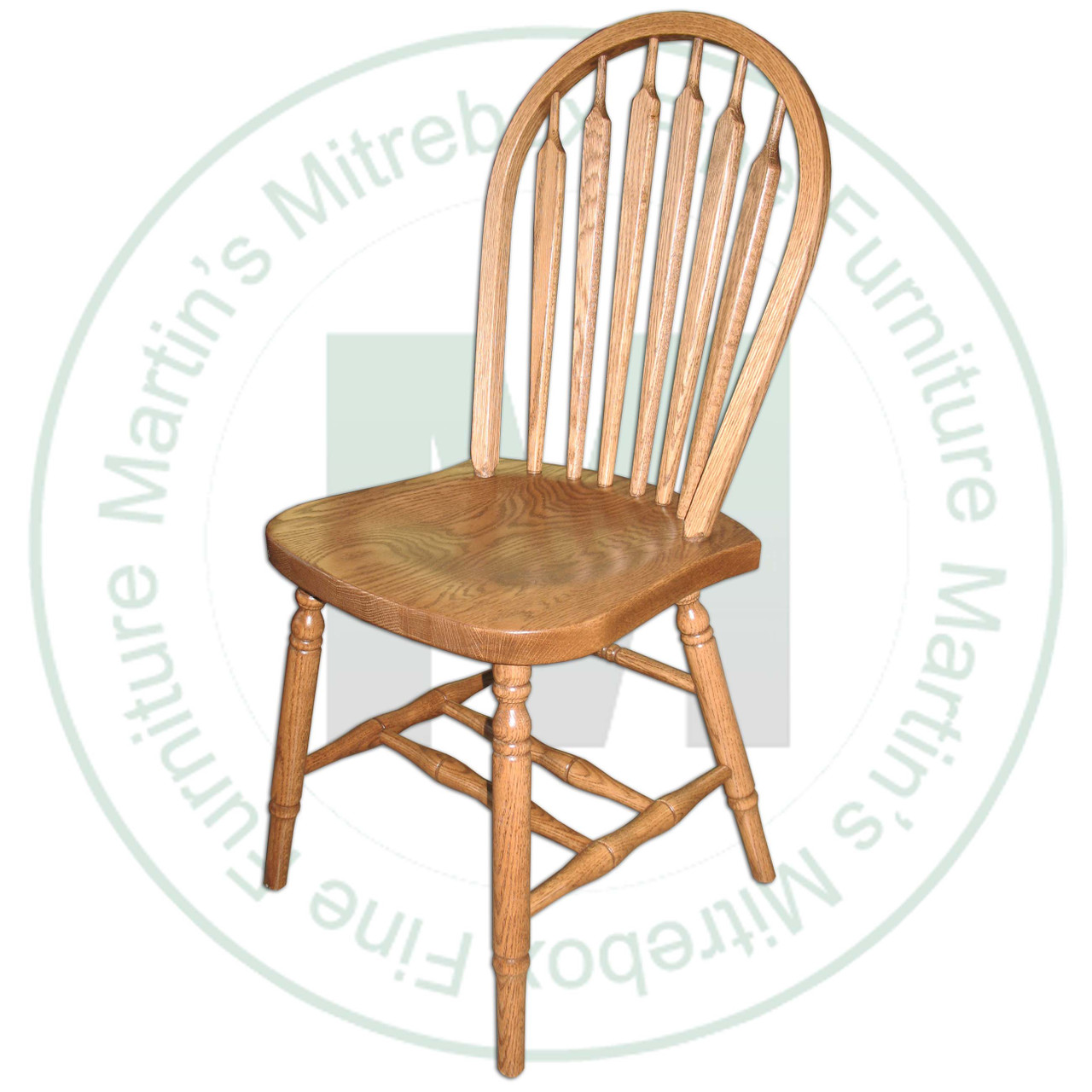 Pine Small Arrow Hoop Side Chair With Wood Seat