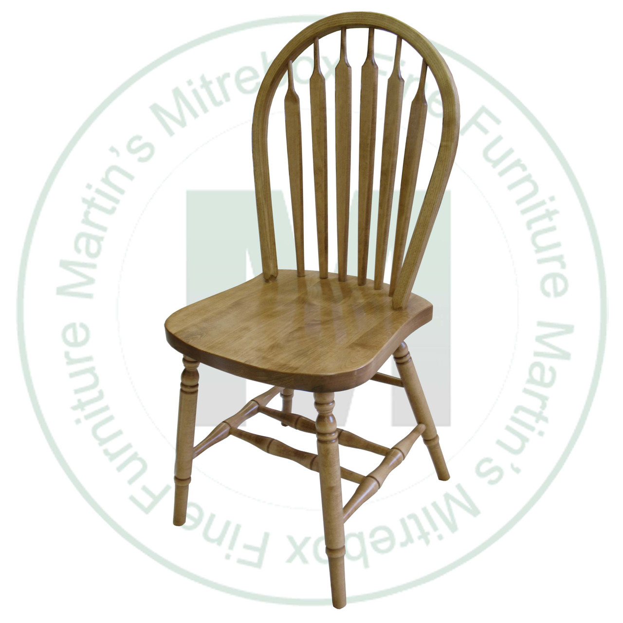 Oak Small Arrow Hoop Side Chair With Wood Seat