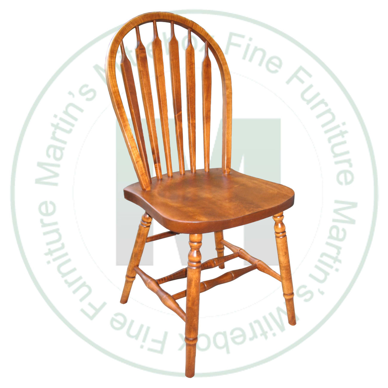 Oak Small Arrow Hoop Side Chair With Wood Seat