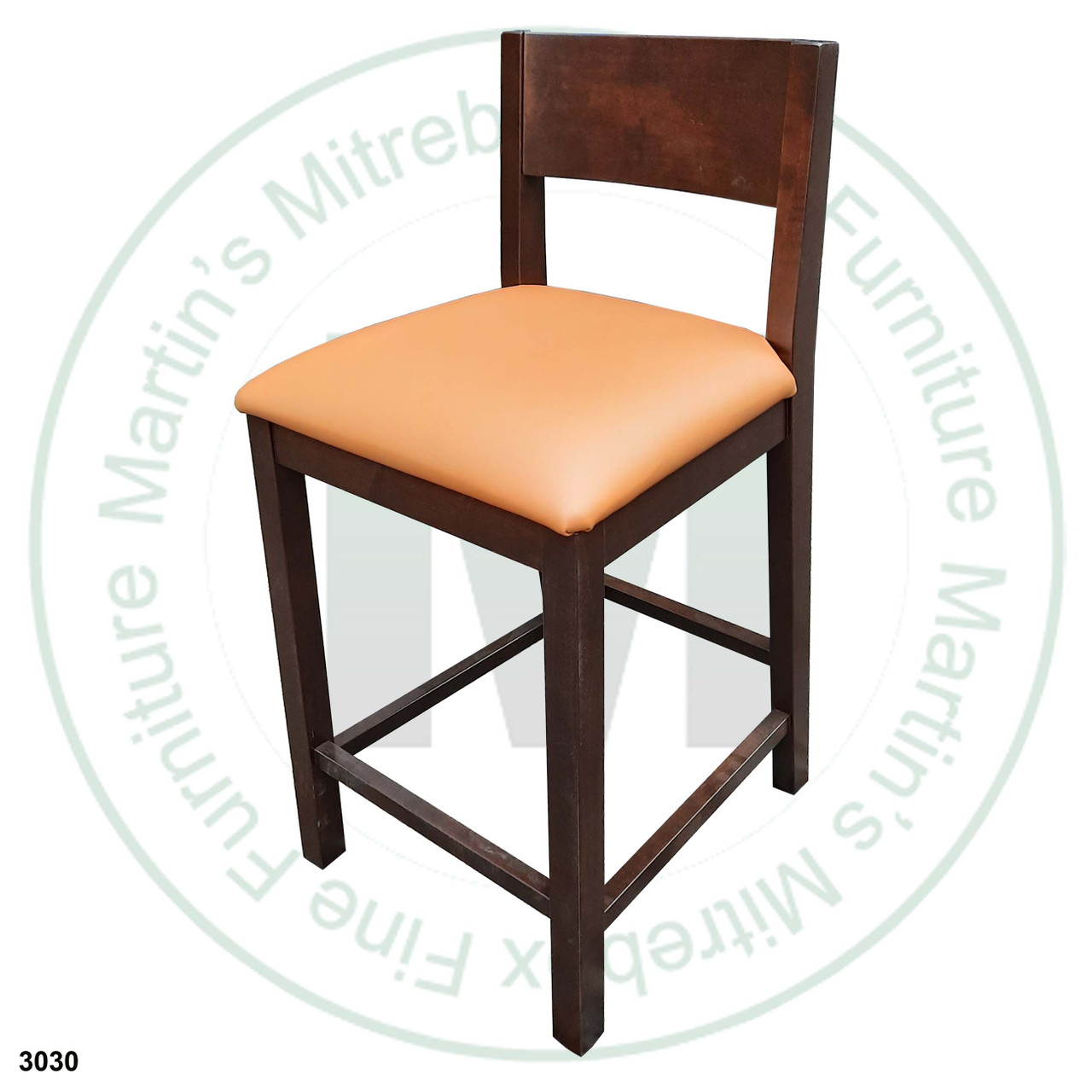 Maple 24'' Standford Counter Bar Stool With Upholstered Seat