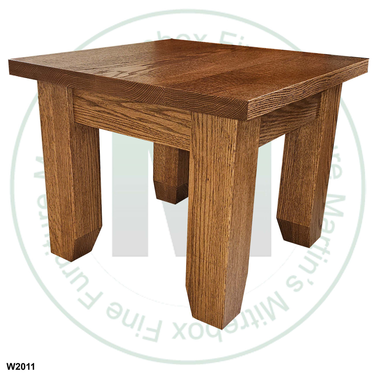 Oak Dakota End Table 22''D x 22''W x 23''H With 3.5'' Legs