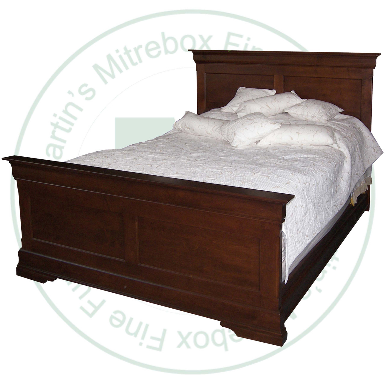 Maple Phillipe Double Bed With High Footboard