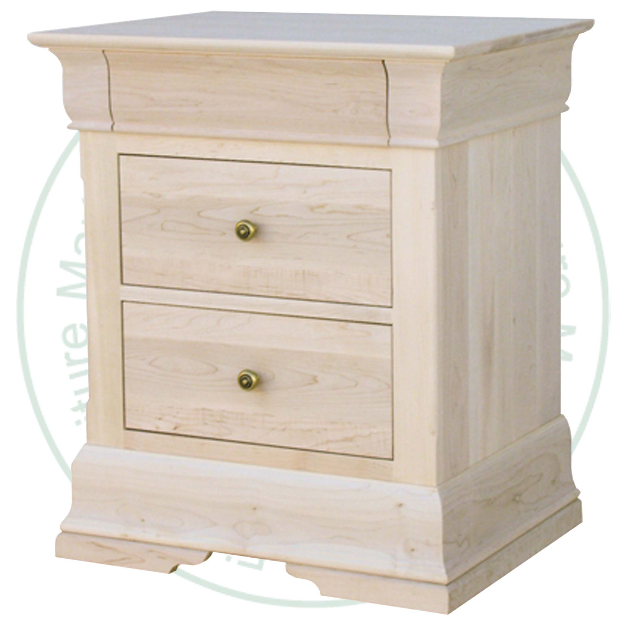 Wormy Maple Phillipe 3 Drawer Power Option Nightstand