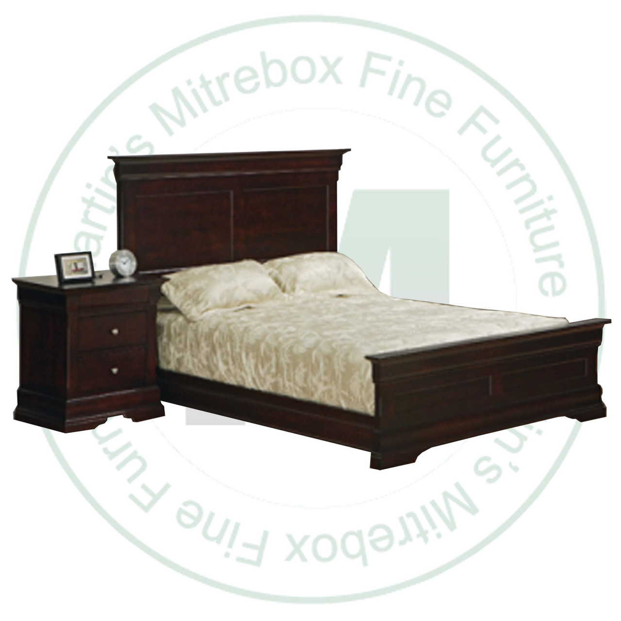 Wormy Maple Phillipe Double Bed With Low Footboard