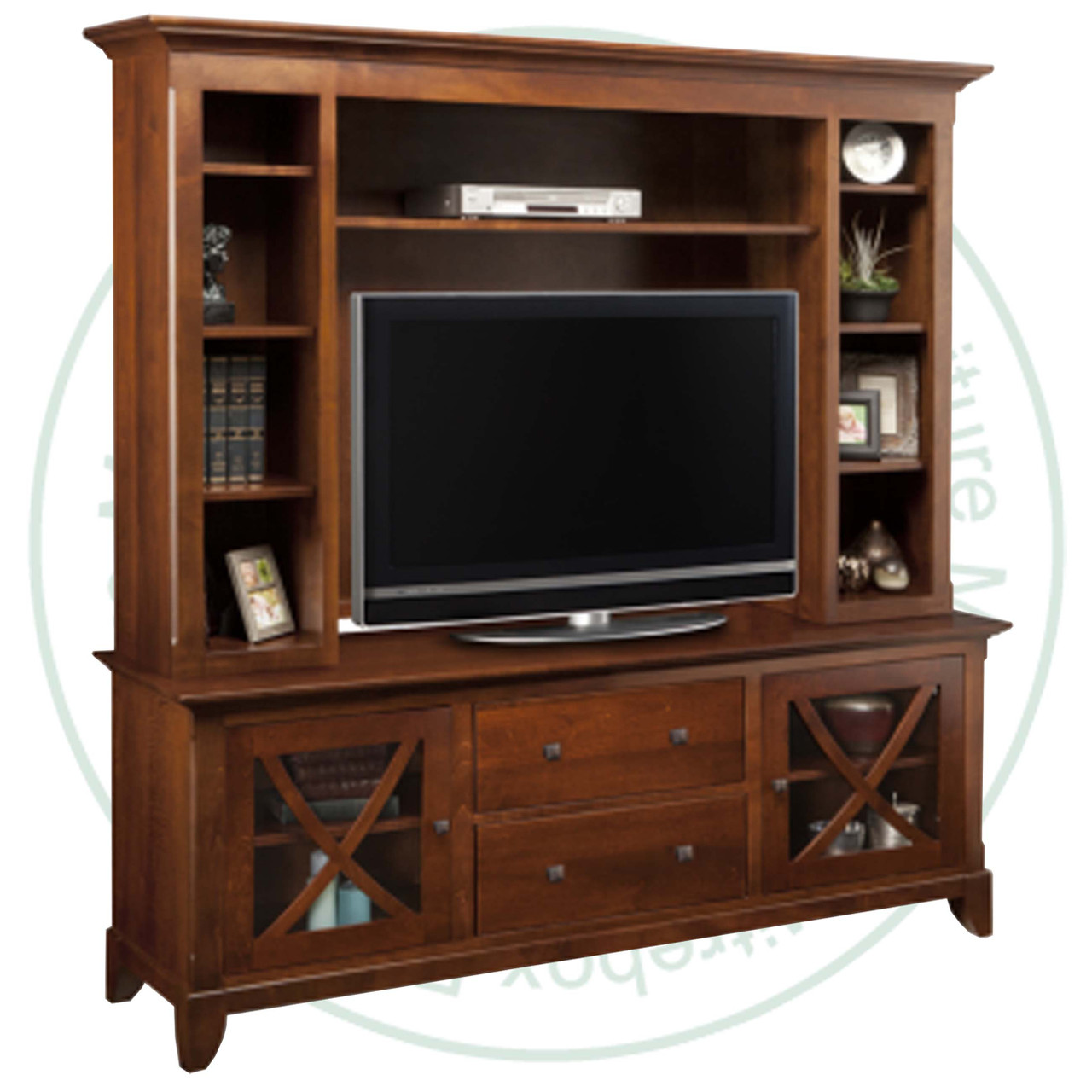 Maple Florence 75" HDTV Hutch Cabinet