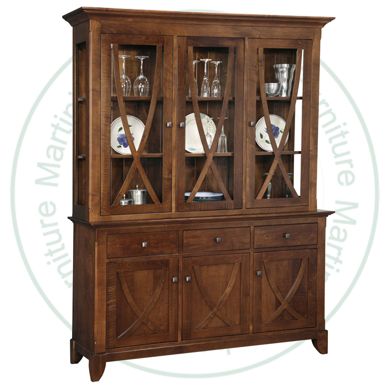 Oak Florence 3 Drawer 6 Door Hutch