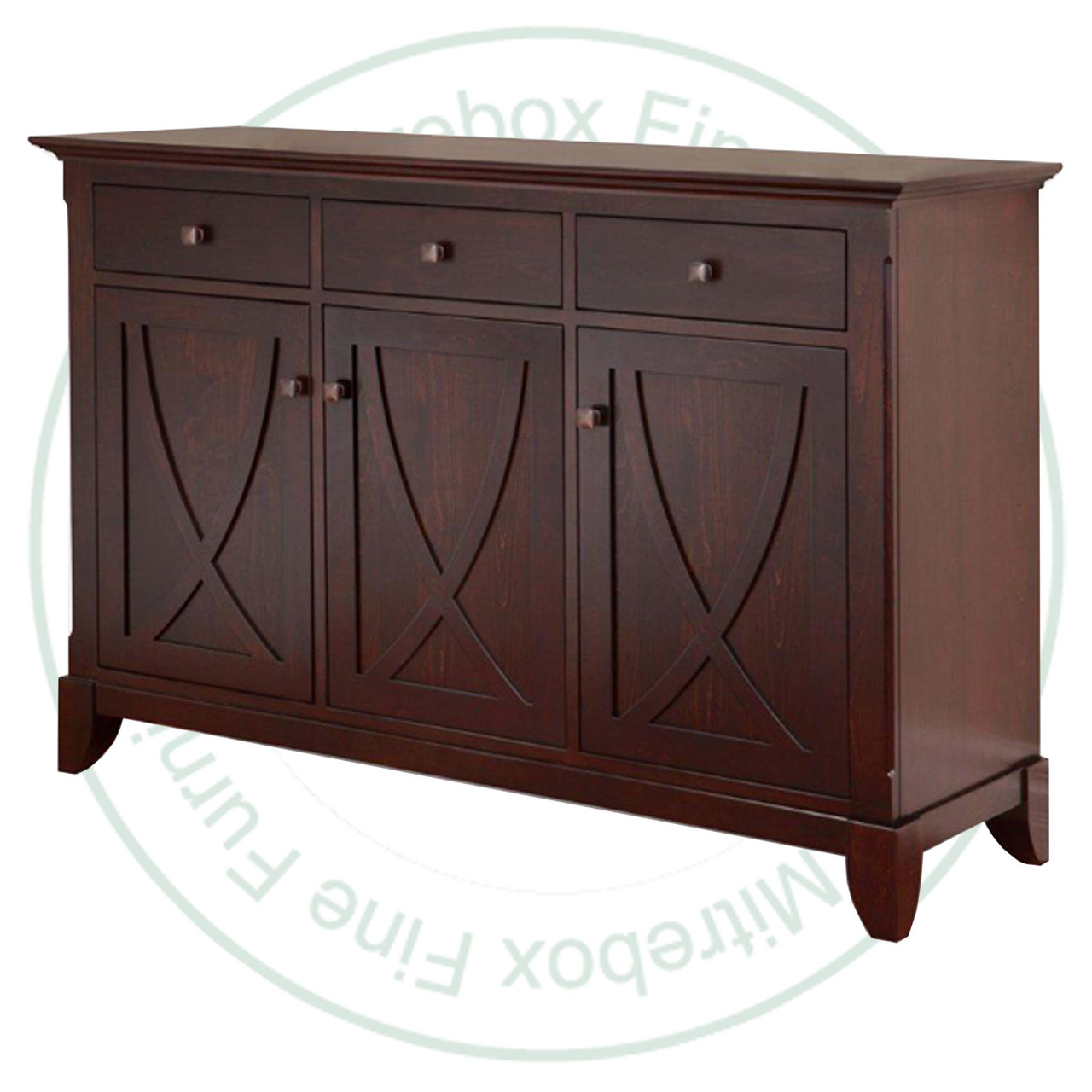 Wormy Maple Florence 3 Drawer 3 Door Buffet