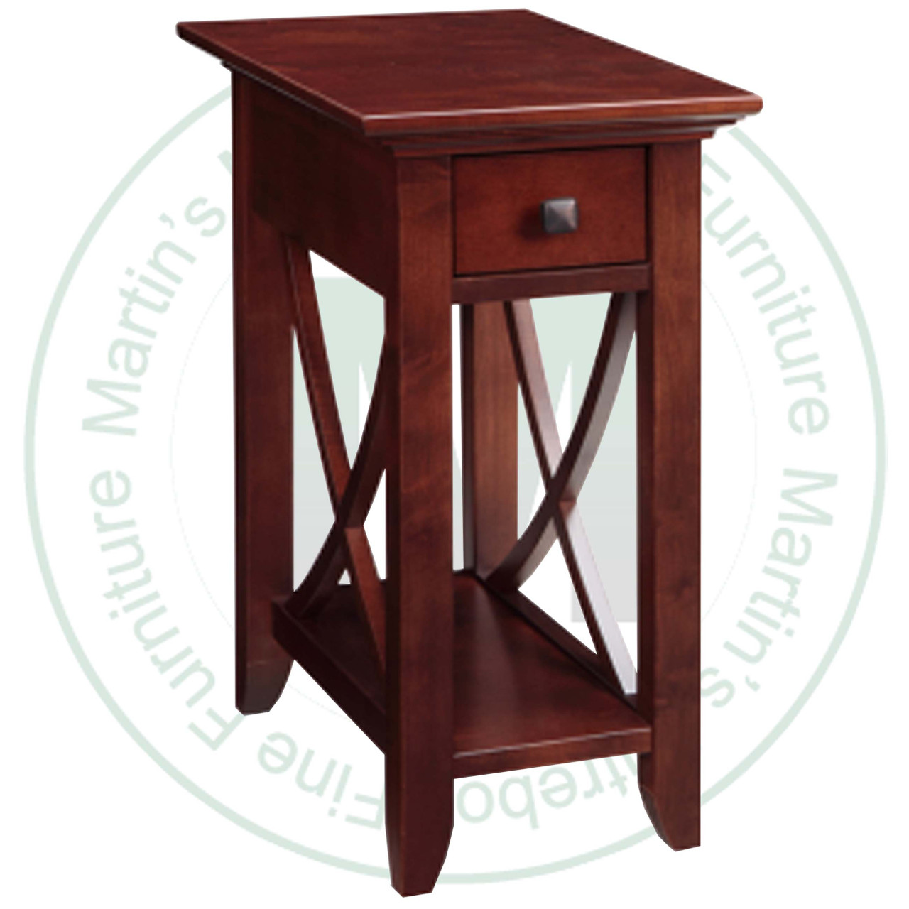 Wormy Maple Florence 1 Drawer Chair Side Table