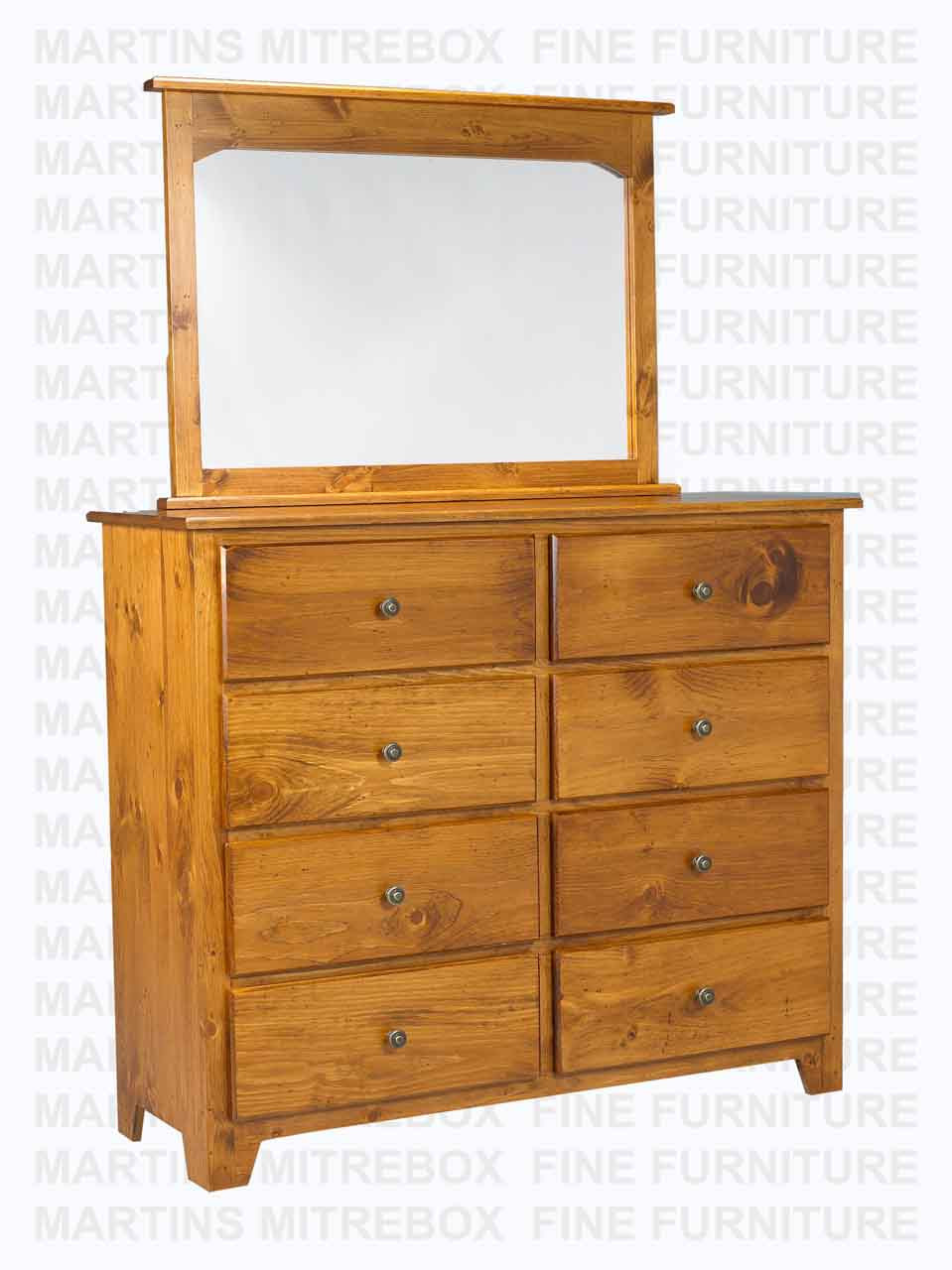 Maple Havelock Dresser 18''D x 46''H x 54''W With 8 Drawers