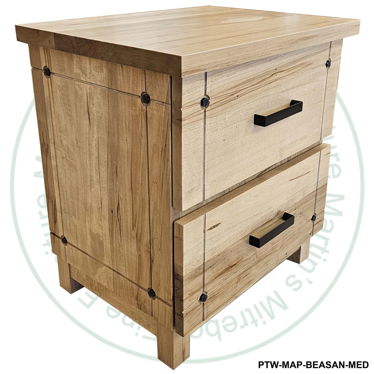 Wormy Maple Heritage 2 Drawer Night Stand