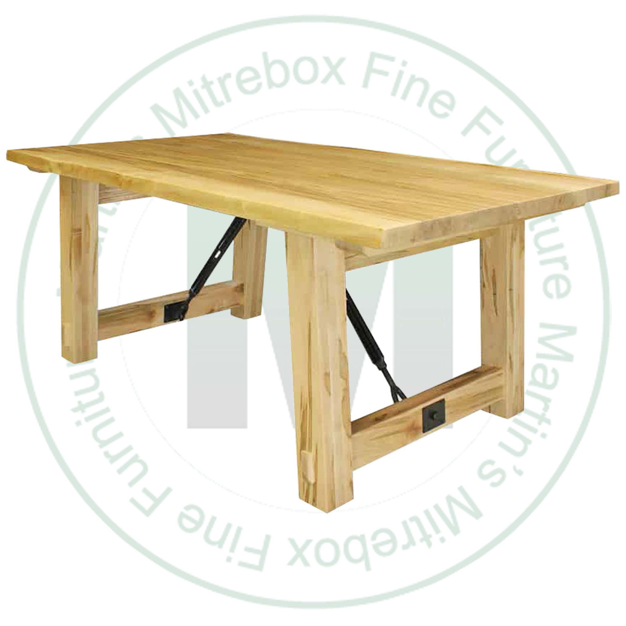 Pine Saugeen Solid Top Double Pedestal Table 36'' Deep x 84'' Wide x 30'' High
