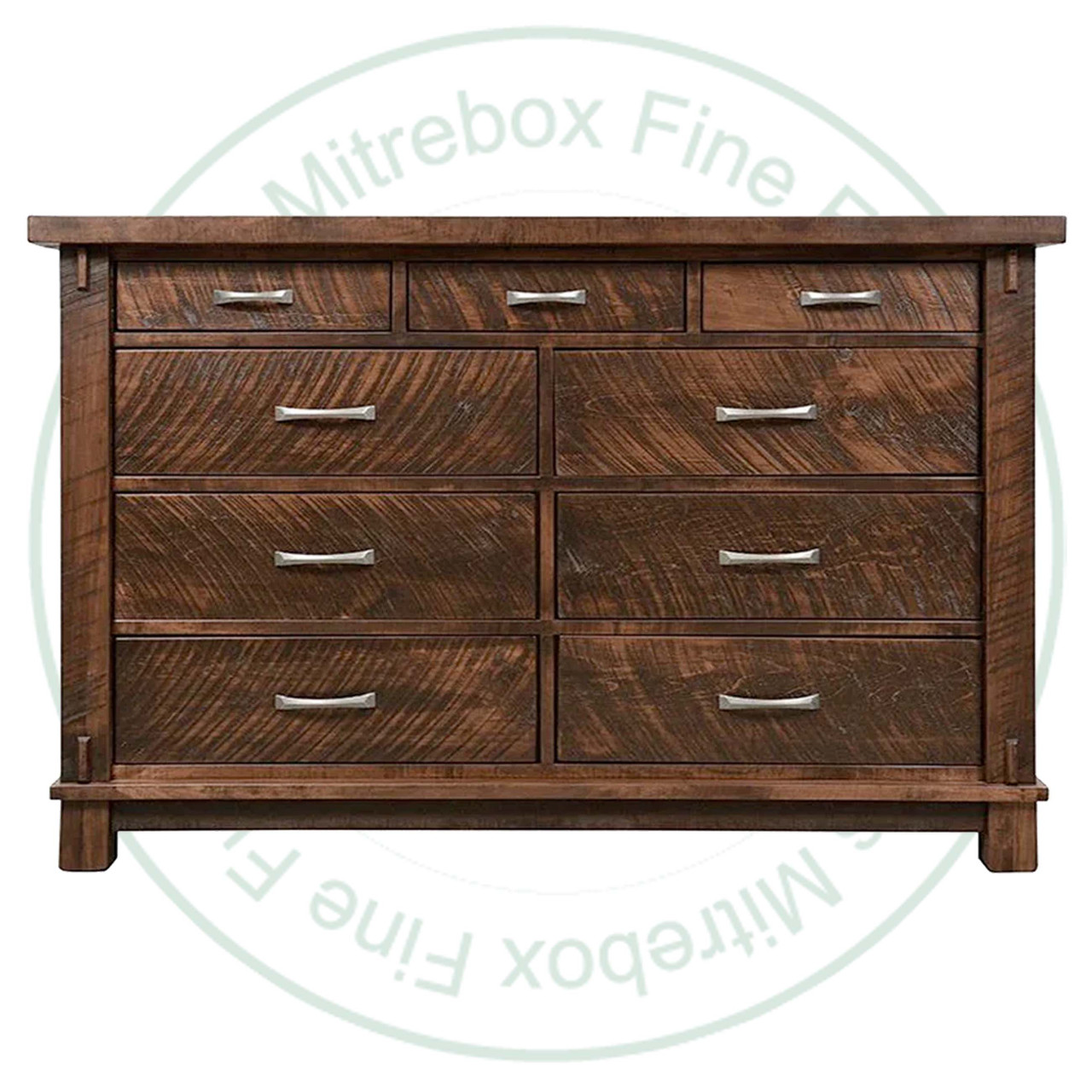 Pine Timber 9 Drawer Wide Mule Dresser