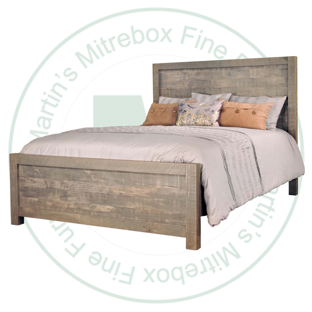 Wormy Maple Meta Sequoia Double Bed With 22'' High Footboard