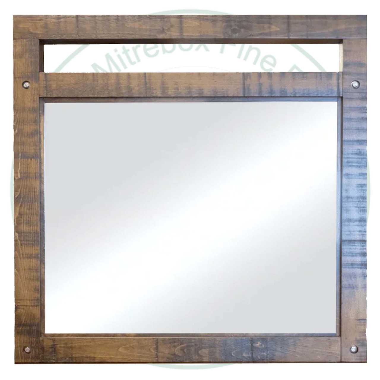 Wormy Maple Timber Dresser Mirror