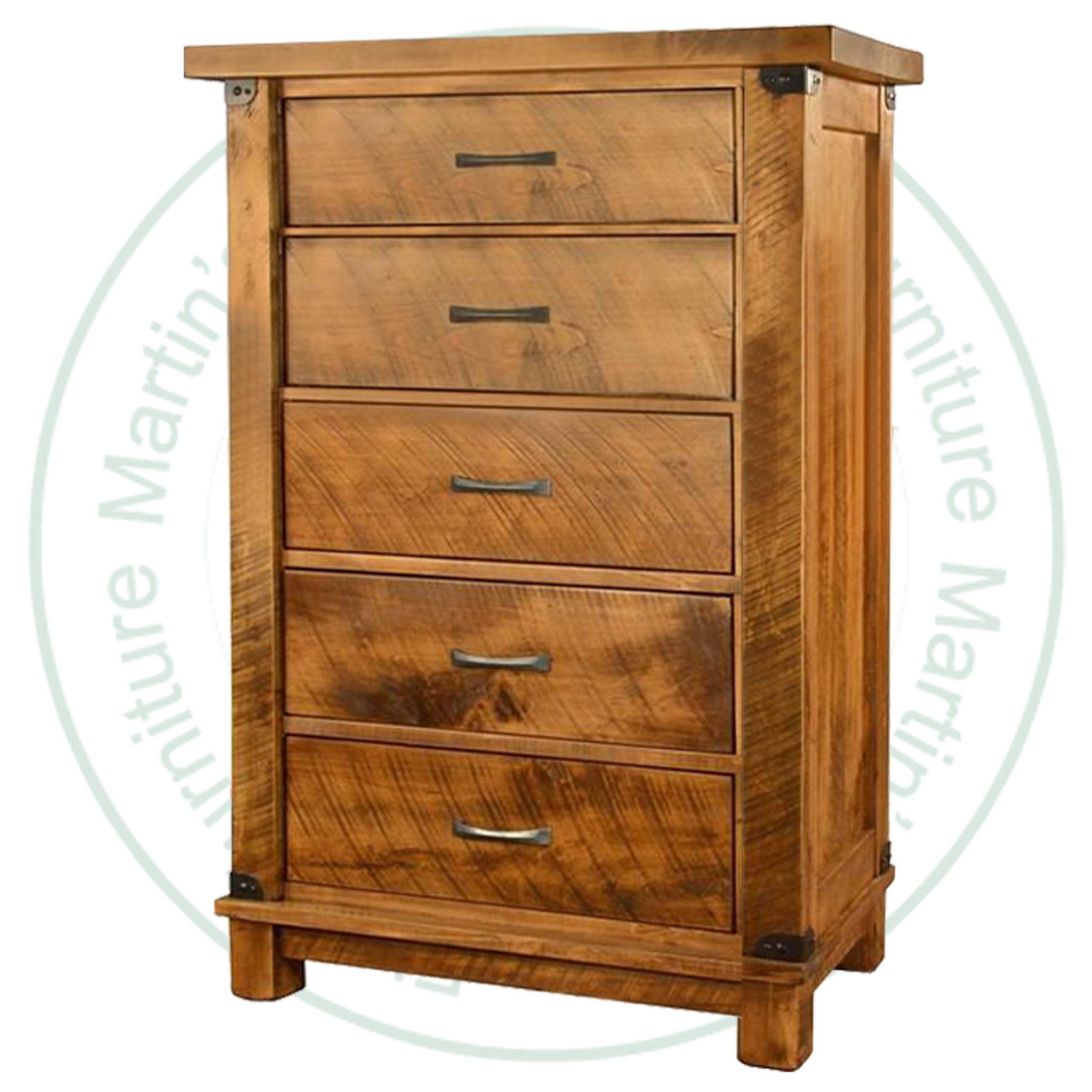 Wormy Maple Galley 5 Drawer Chest