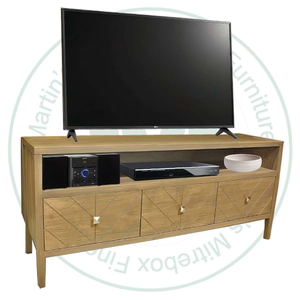 Oak Emile 3 Drawer Entertainment Unit