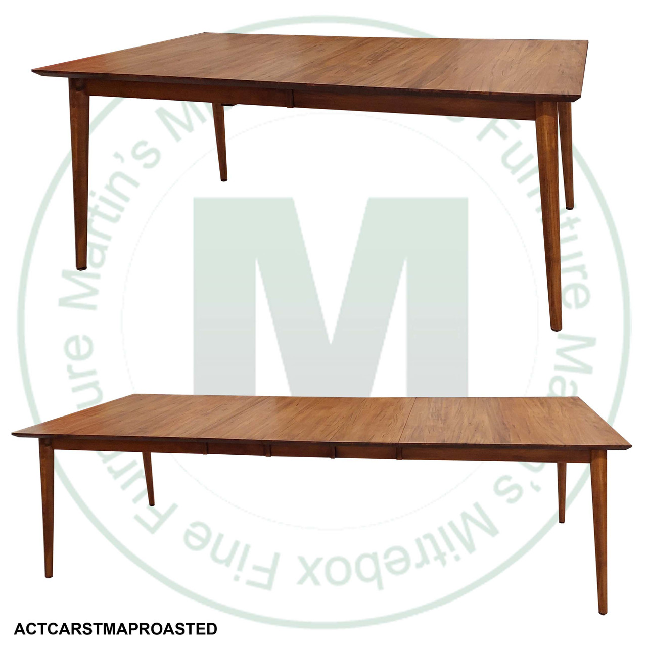 Maple Simo Extension Harvest Table 42''D x 72''W x 30''H With 3 - 12'' Leaves