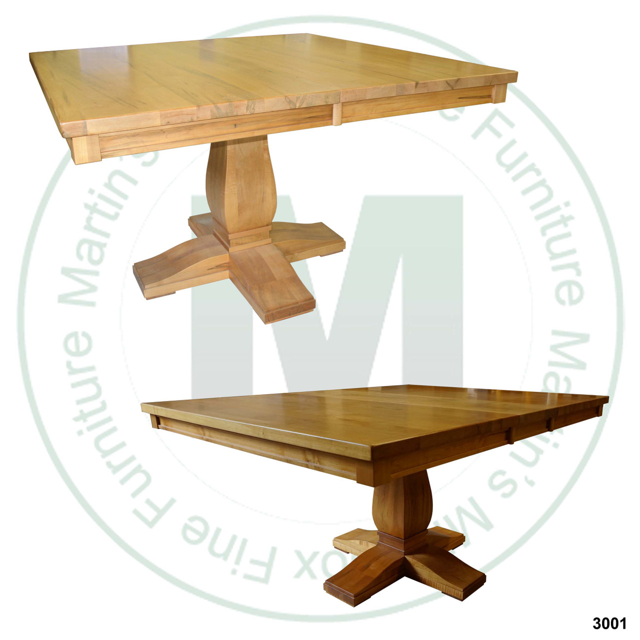 Maple Barcelona Single Pedestal 36''D x 48''W x 30''H With 1'' Thick Top.