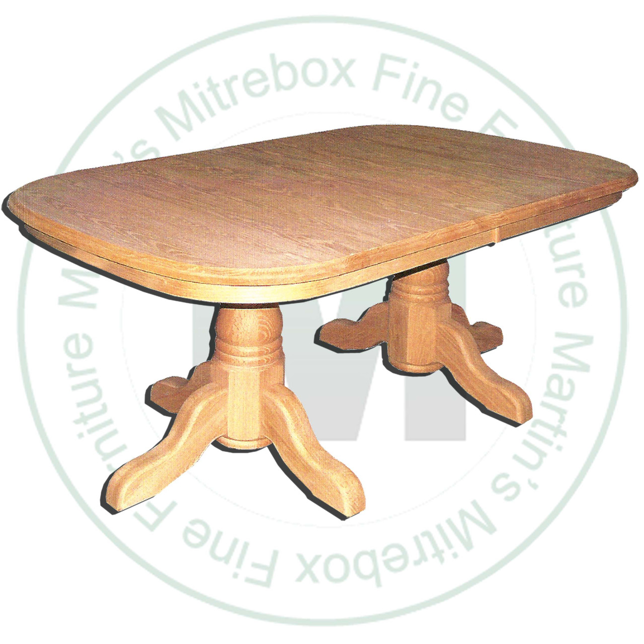 Oak Weaverland Double Pedestal Table 48''D x 72''W x 30''H