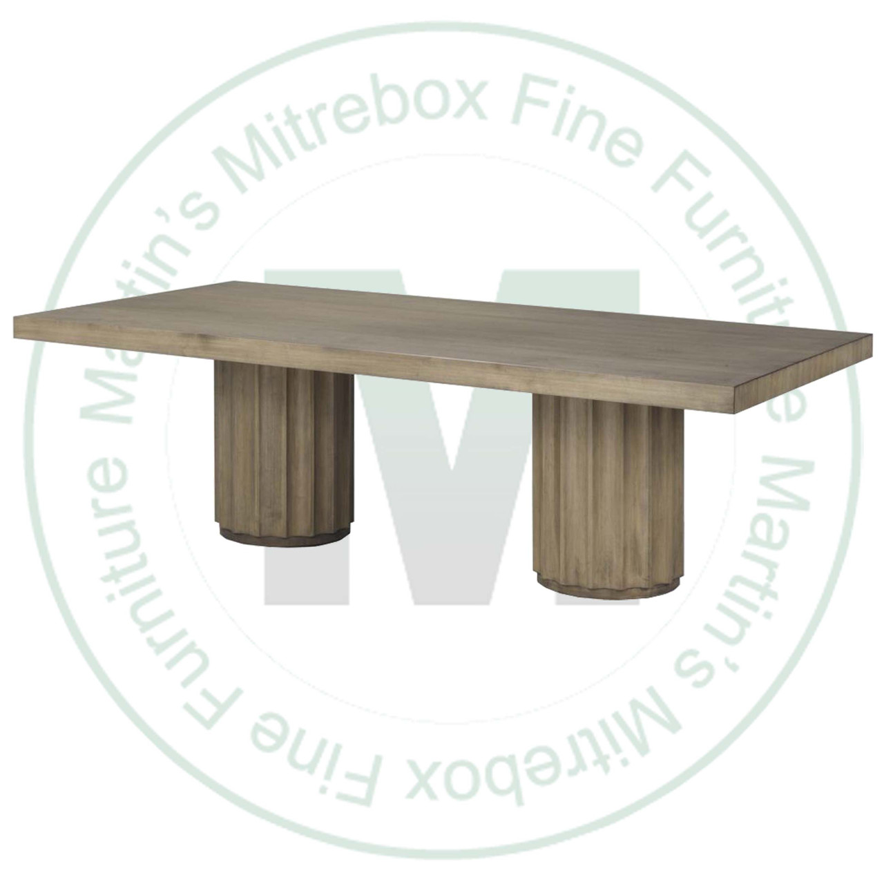 Maple Brixton Double Pedestal Table 54''D x 96''W x 30''H With 3 - 12'' Leaves Table Has 1'' Thick Top