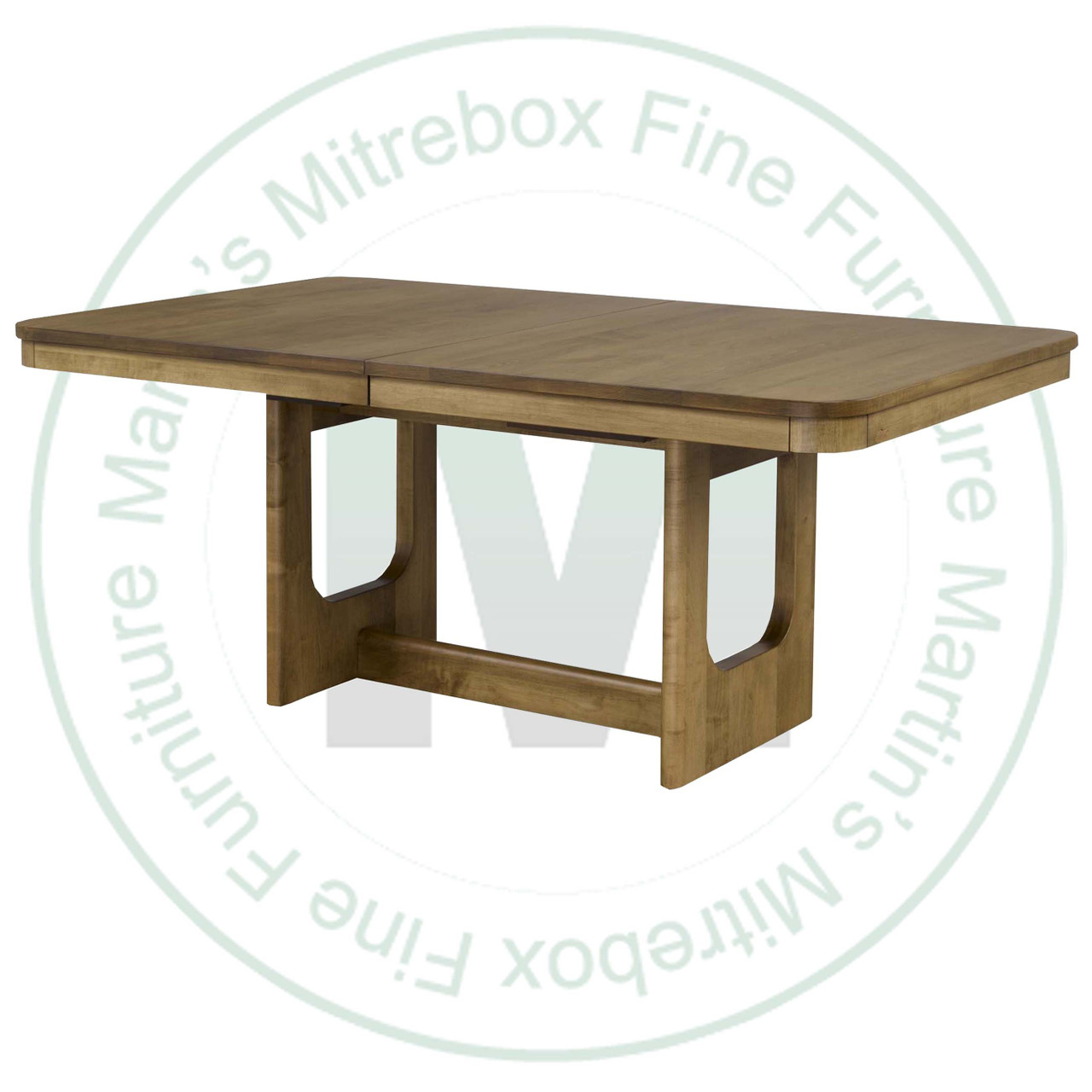 Wormy Maple Aava Double Pedestal Table 48''D x 96''W x 30''H