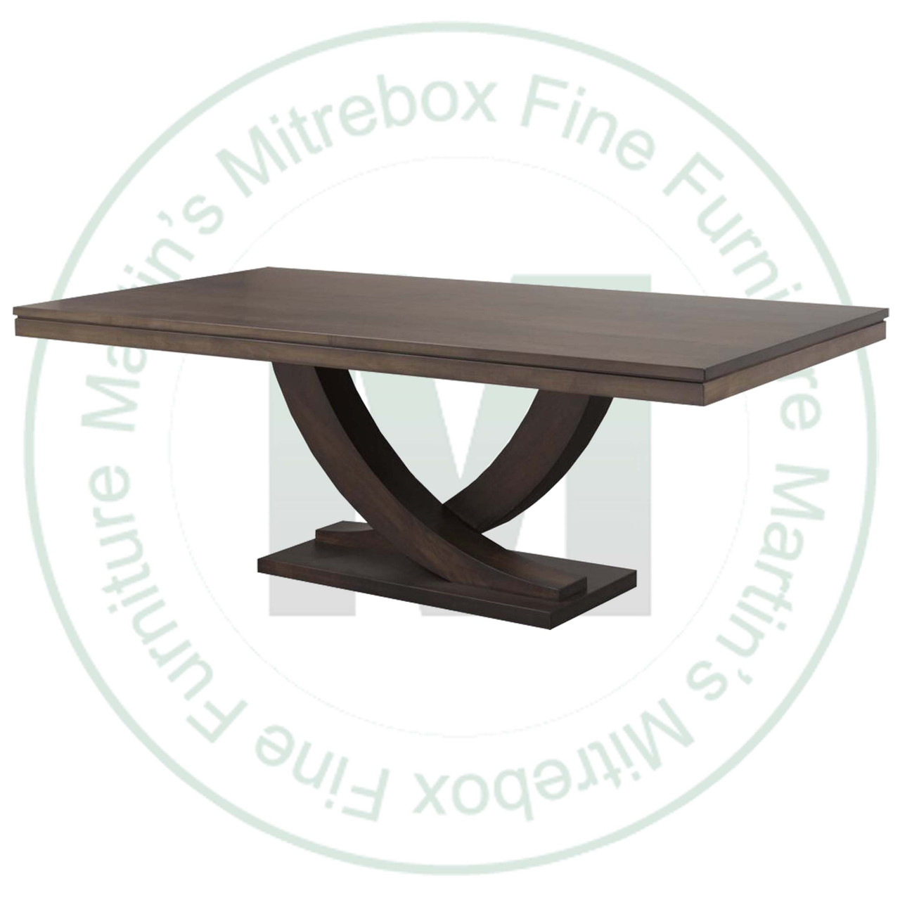 Wormy Maple Los Angeles Solid Top Double Pedestal Table 42''D x 84''W x 30''H