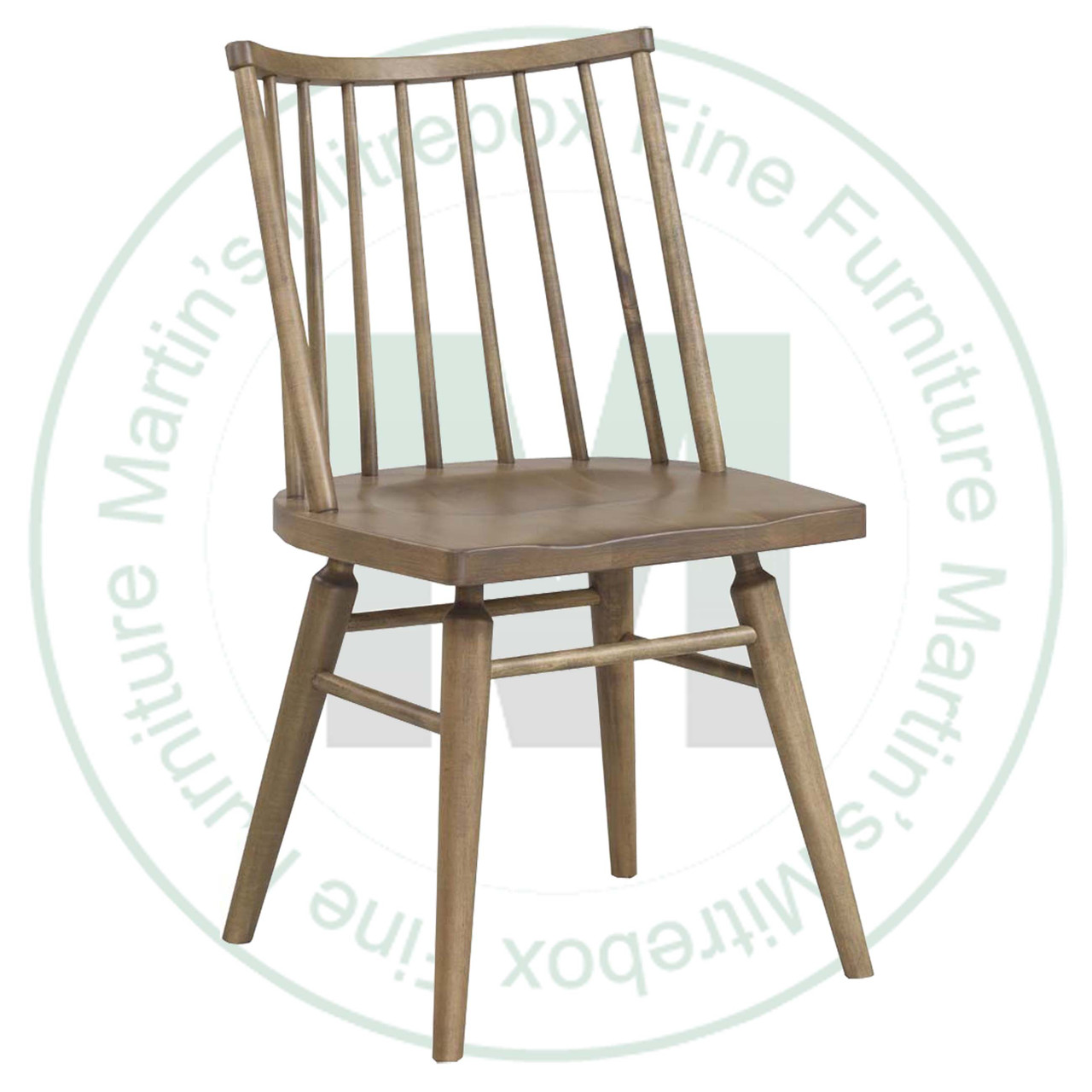 Wormy Maple Nova Side Chair With Wood Seat