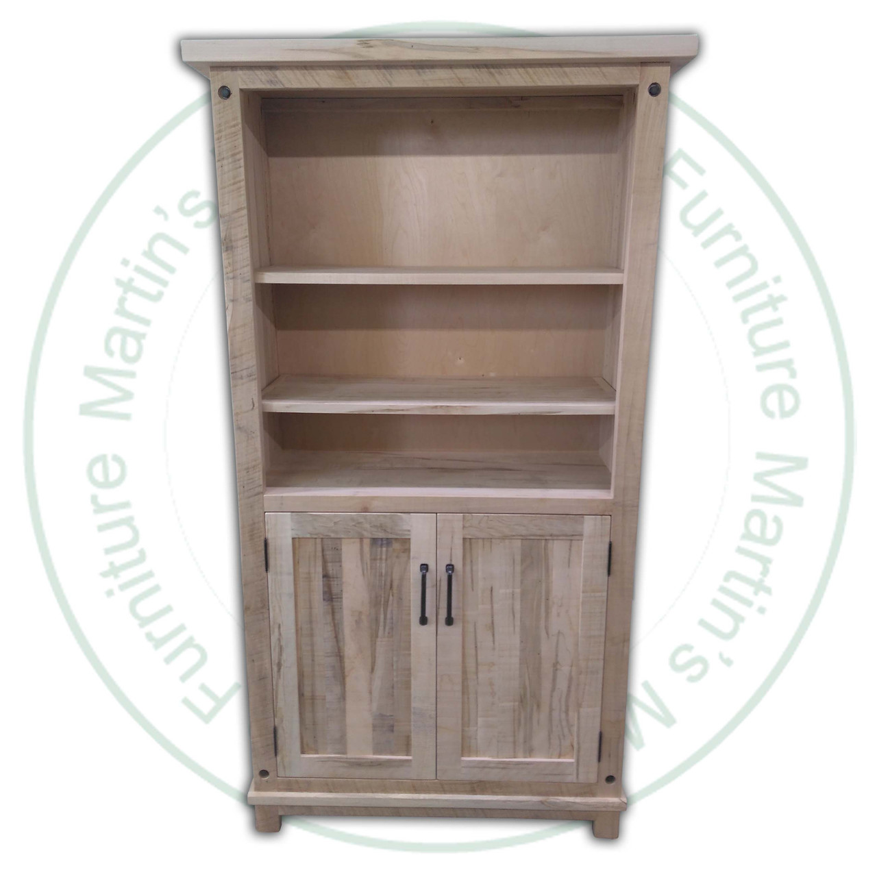 Wormy Maple Adirondack Bookcase 15''D x 38''W x 70''H With 2 Doors