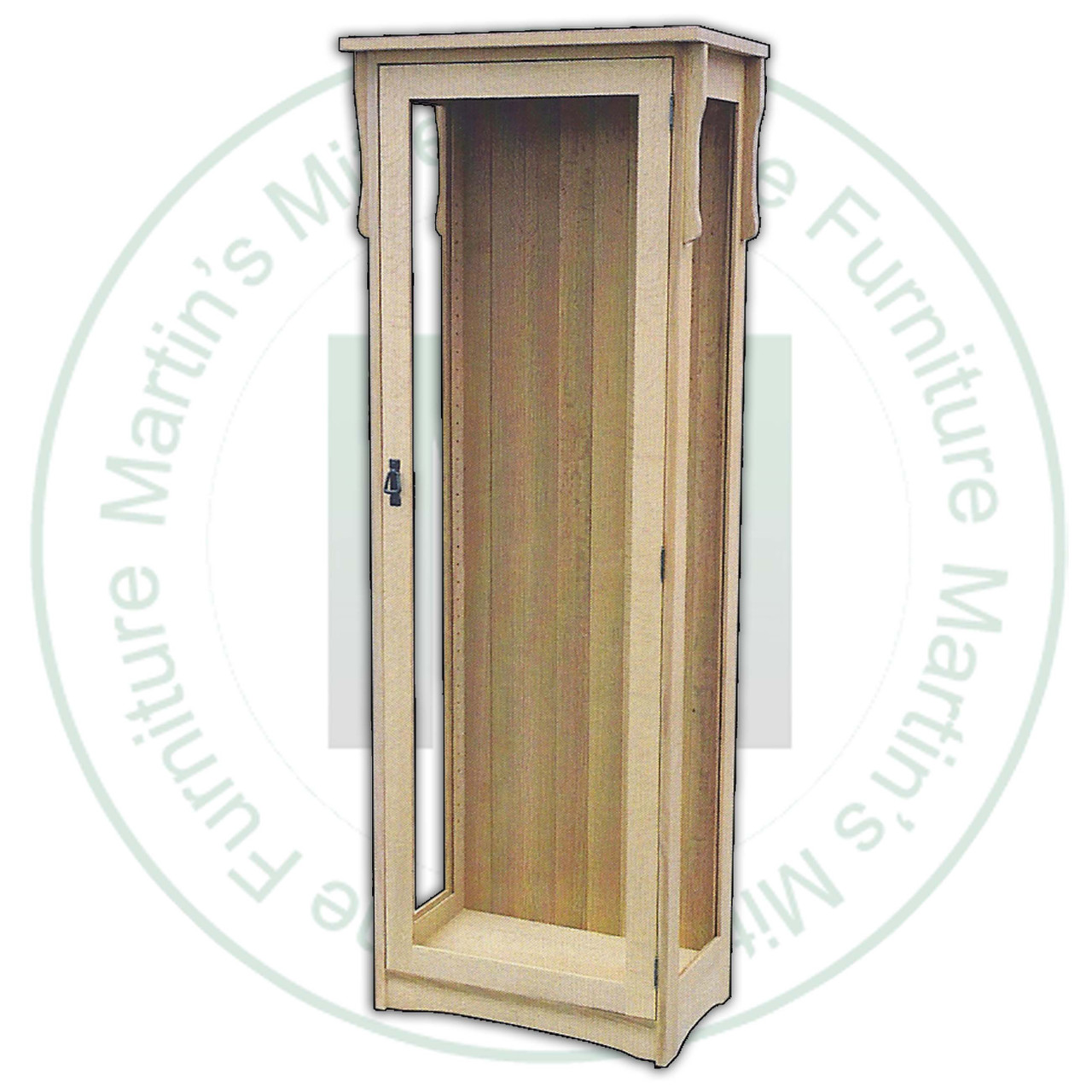 Maple Mission Curio Cabinet 28.5'' Wide x 78'' High x 16.5'' Deep