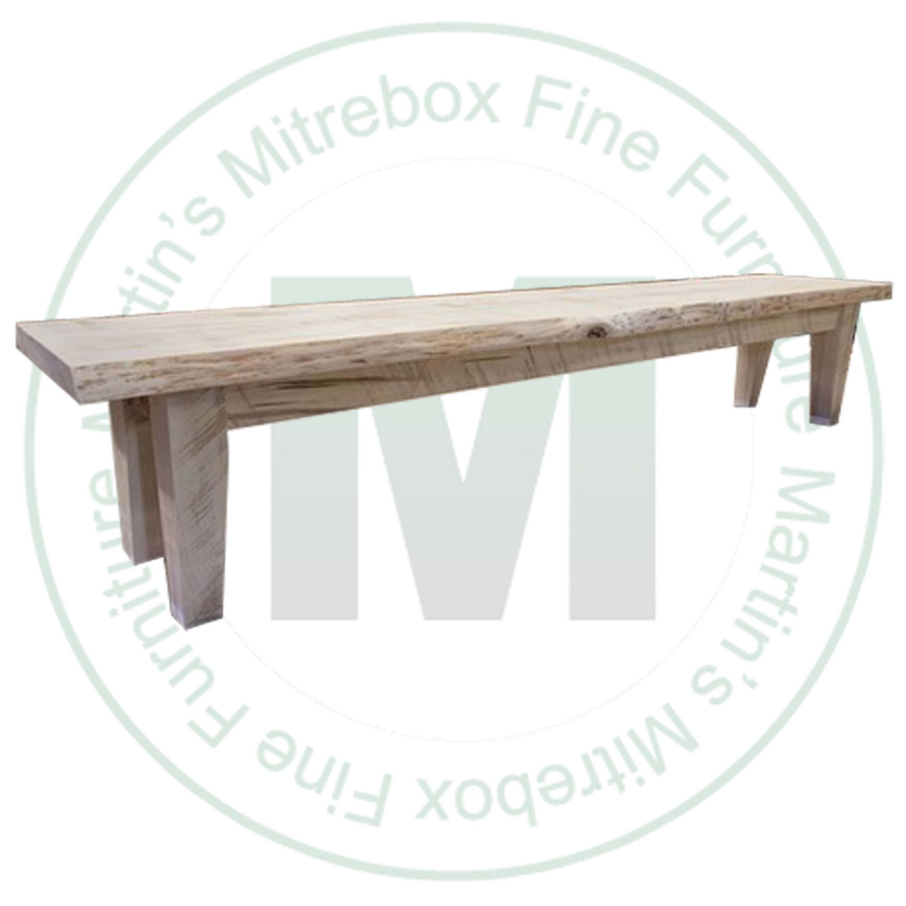 Maple 4 Leg Live Edge Bench 14''D x 72''W x 18''H