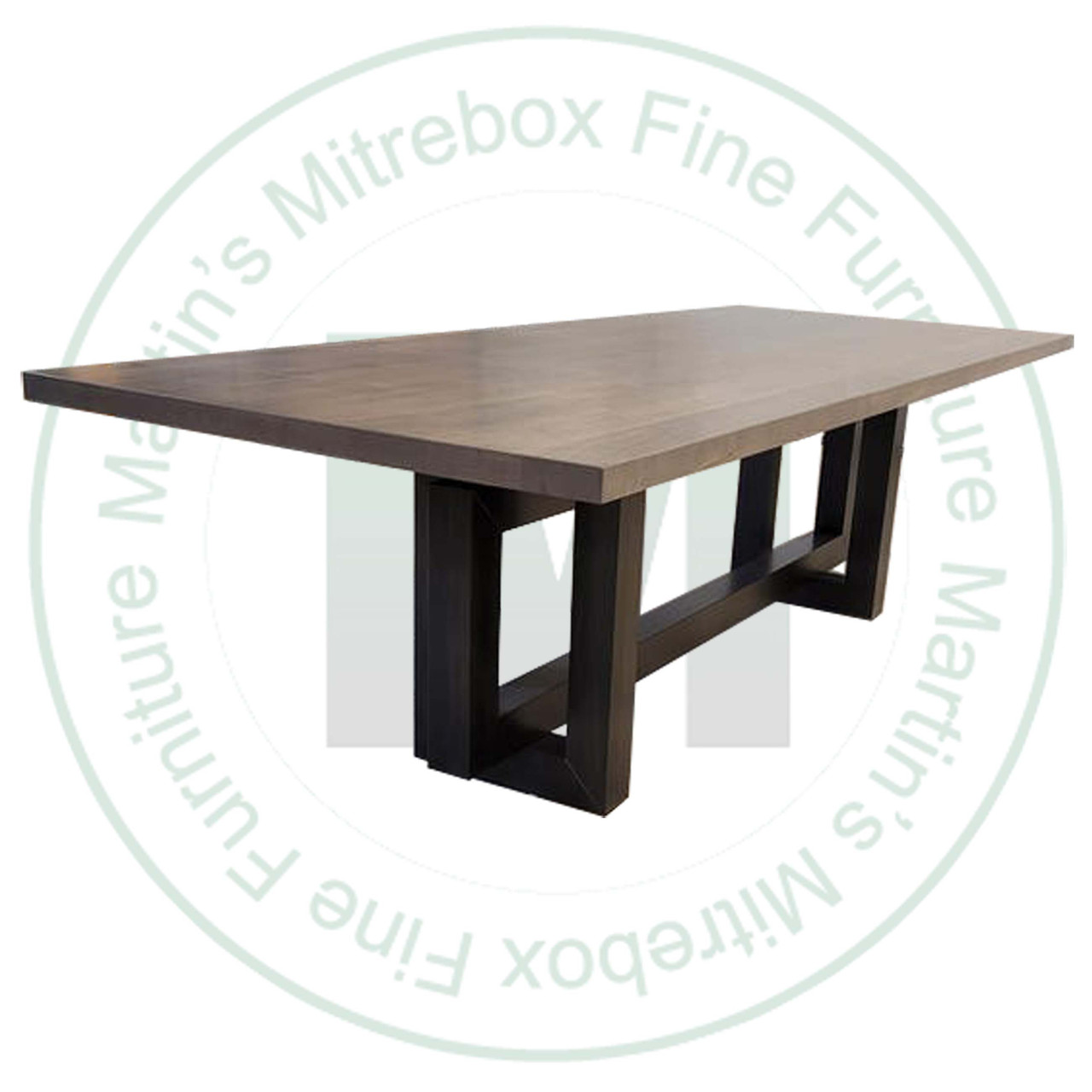 Maple Minto Solid Top Double Pedestal Table 48''D x 96''W x 30''H
