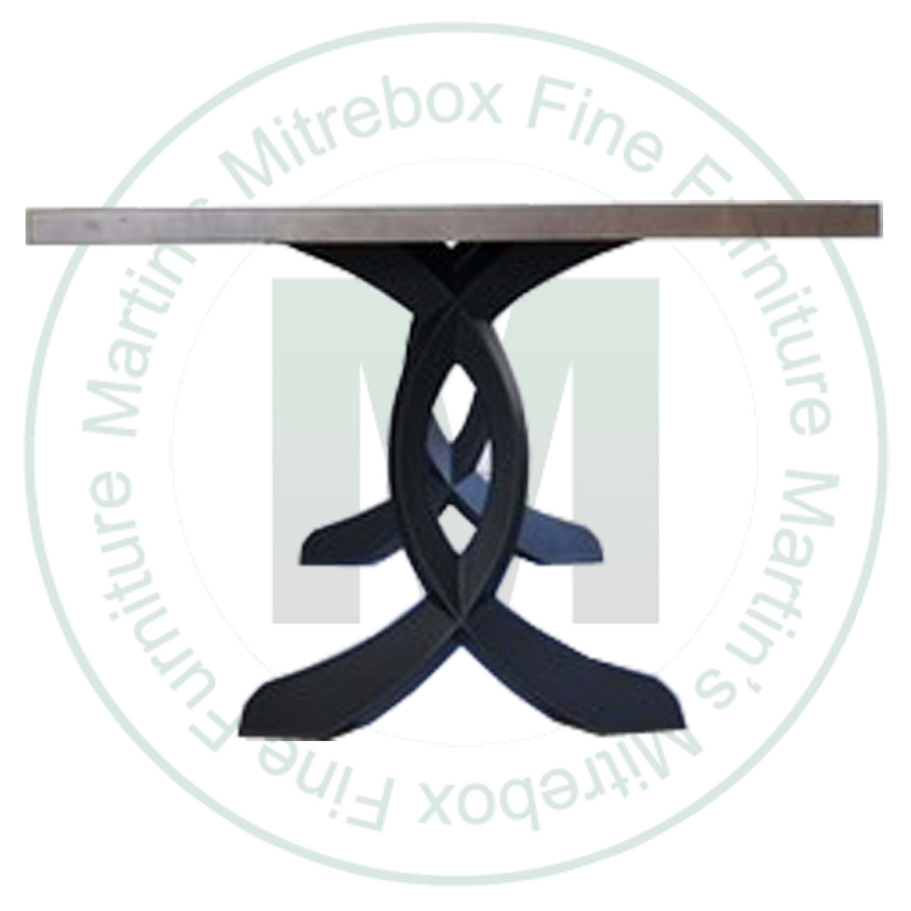 Pine Remington Solid Top Double Pedestal Table 42''D x 108''W x 30''H