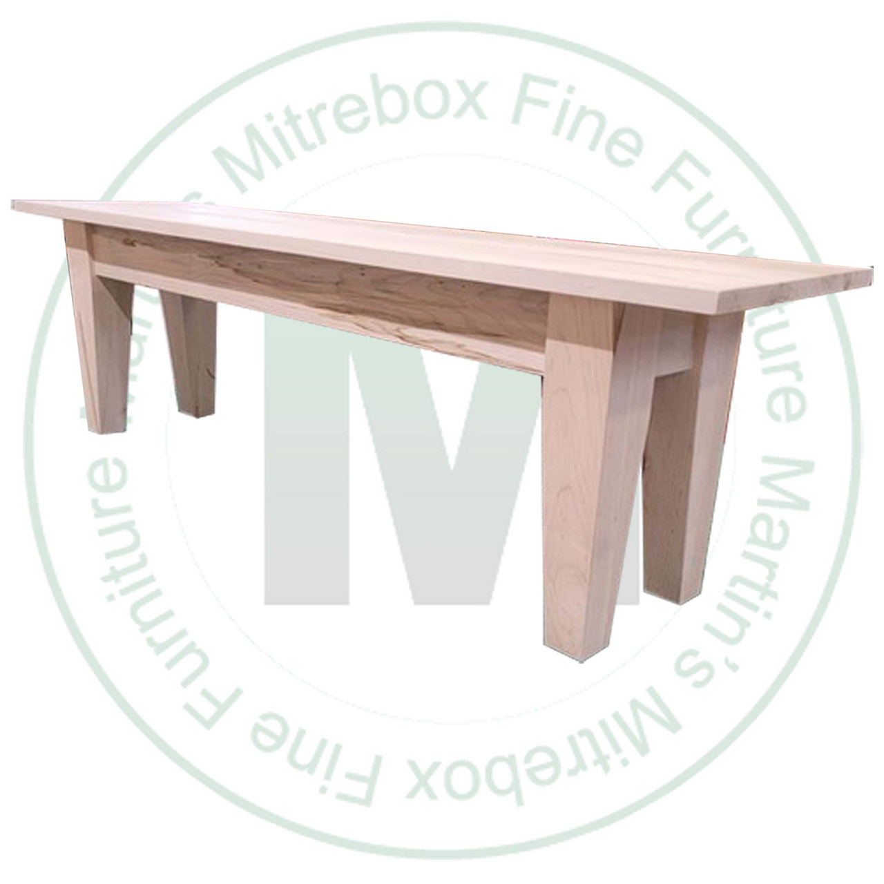 Oak 4 Leg Bench 14''D x 72''W x 18''H