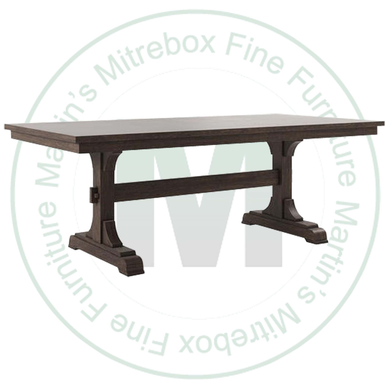Oak Davenport Solid Top Double Pedestal Table 42''D x 120''W x 30''H