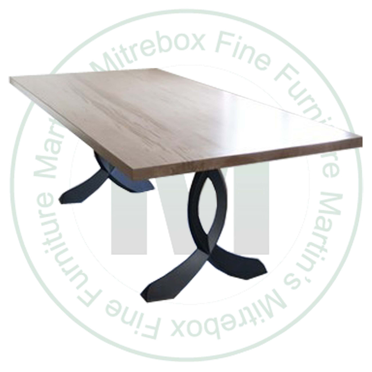 Oak Remington Solid Top Double Pedestal Table 48''D x 84''W x 30''H