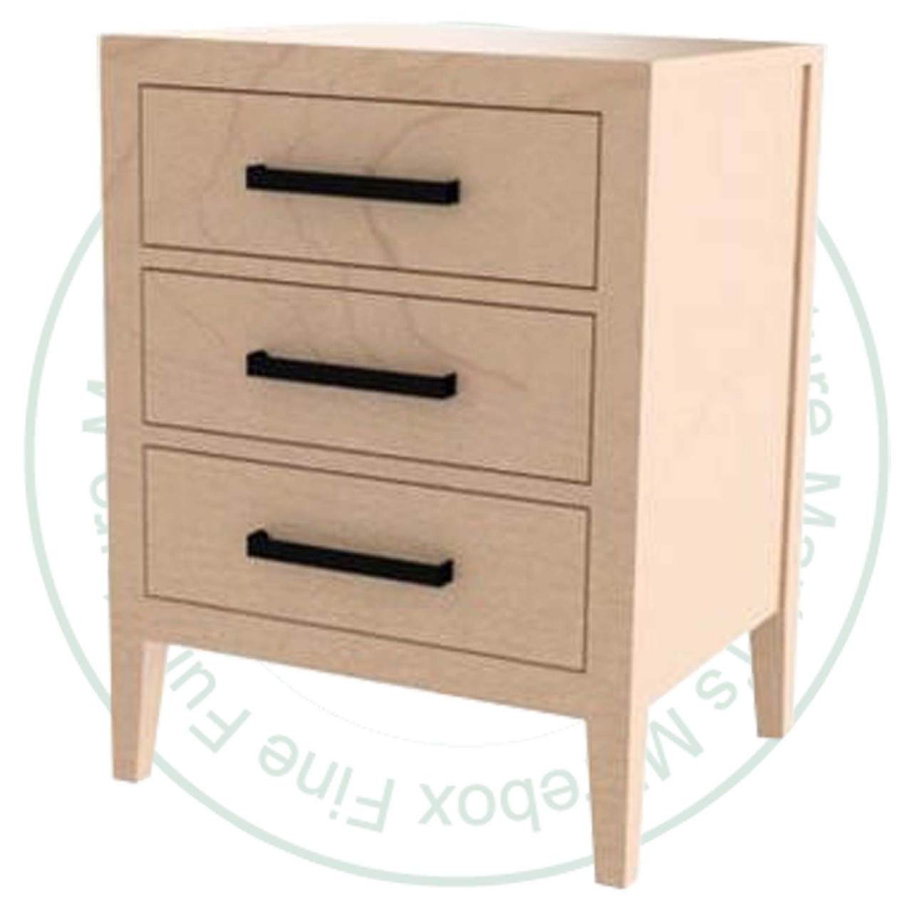 Wormy Maple Donegan 3 Drawer Night Stand