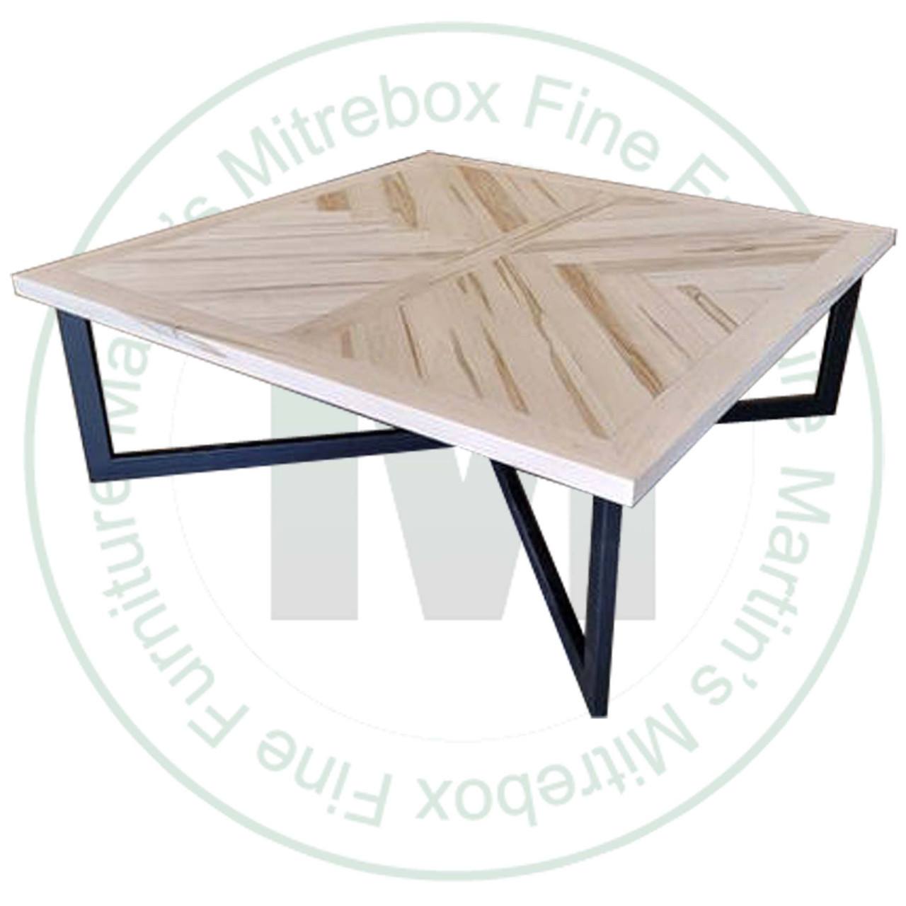 Wormy Maple Herringbone Coffee Table