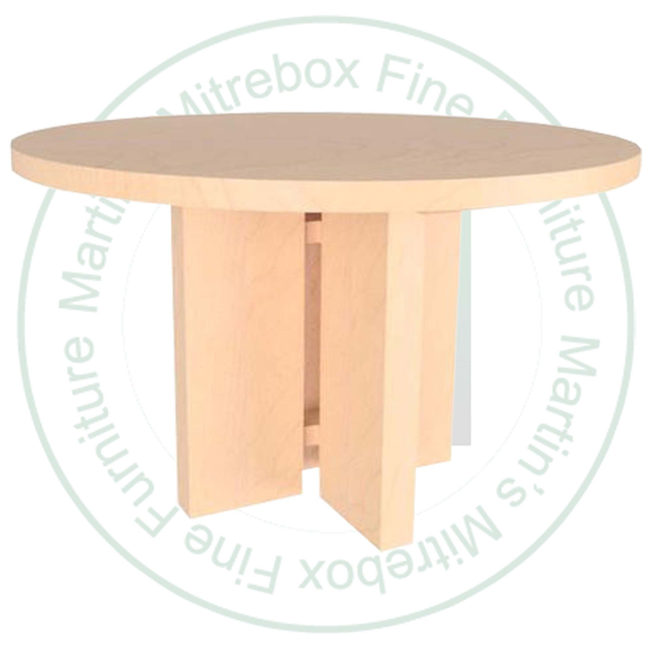 Wormy Maple Bamford Single Pedestal Table 60''D x 60''W x 30''H