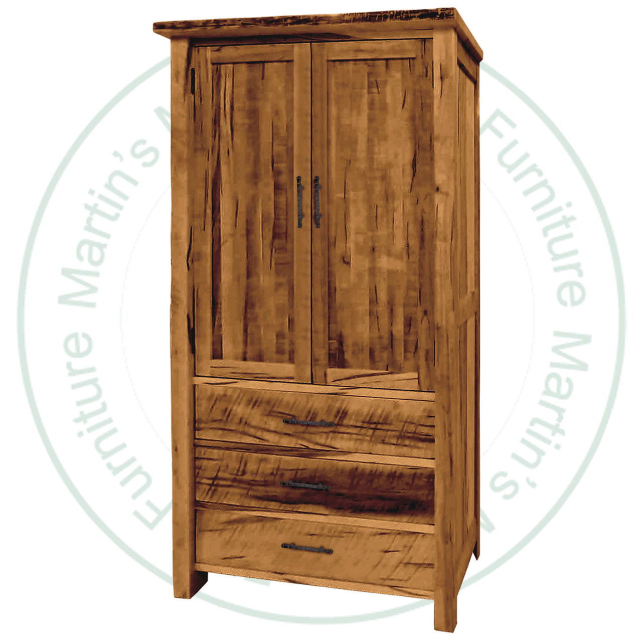 Wormy Maple Edgewood Armoire