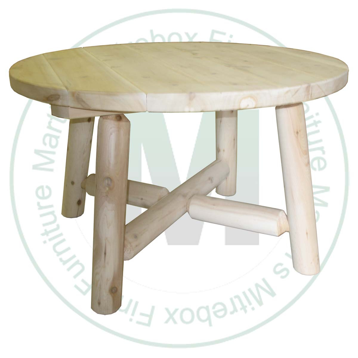 Hinterland White Cedar Log Round Dining Table
