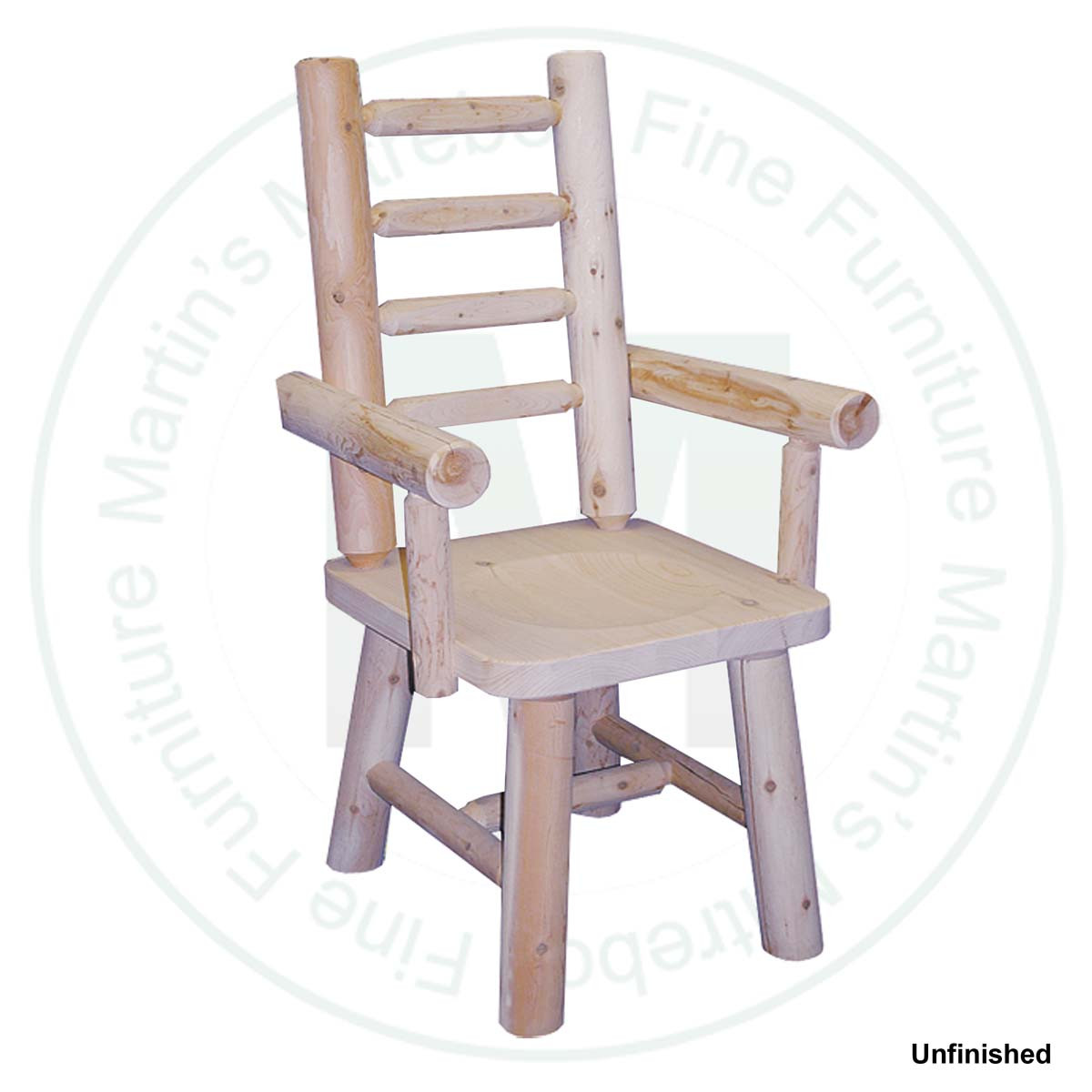 Hinterland Ladder Back Log Arm Chair.
