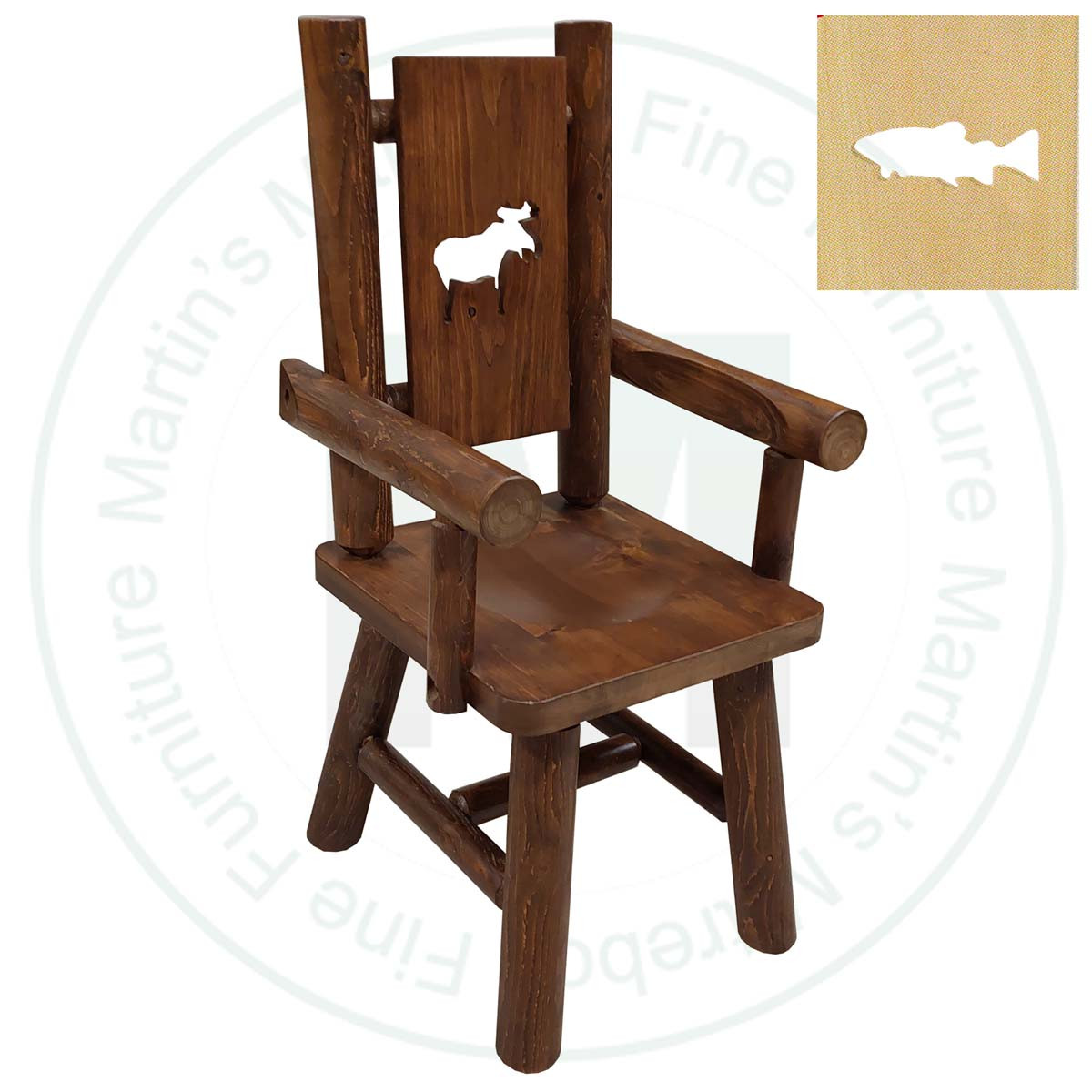 Hinterland Cut - Out Fish Log Arm Chair.