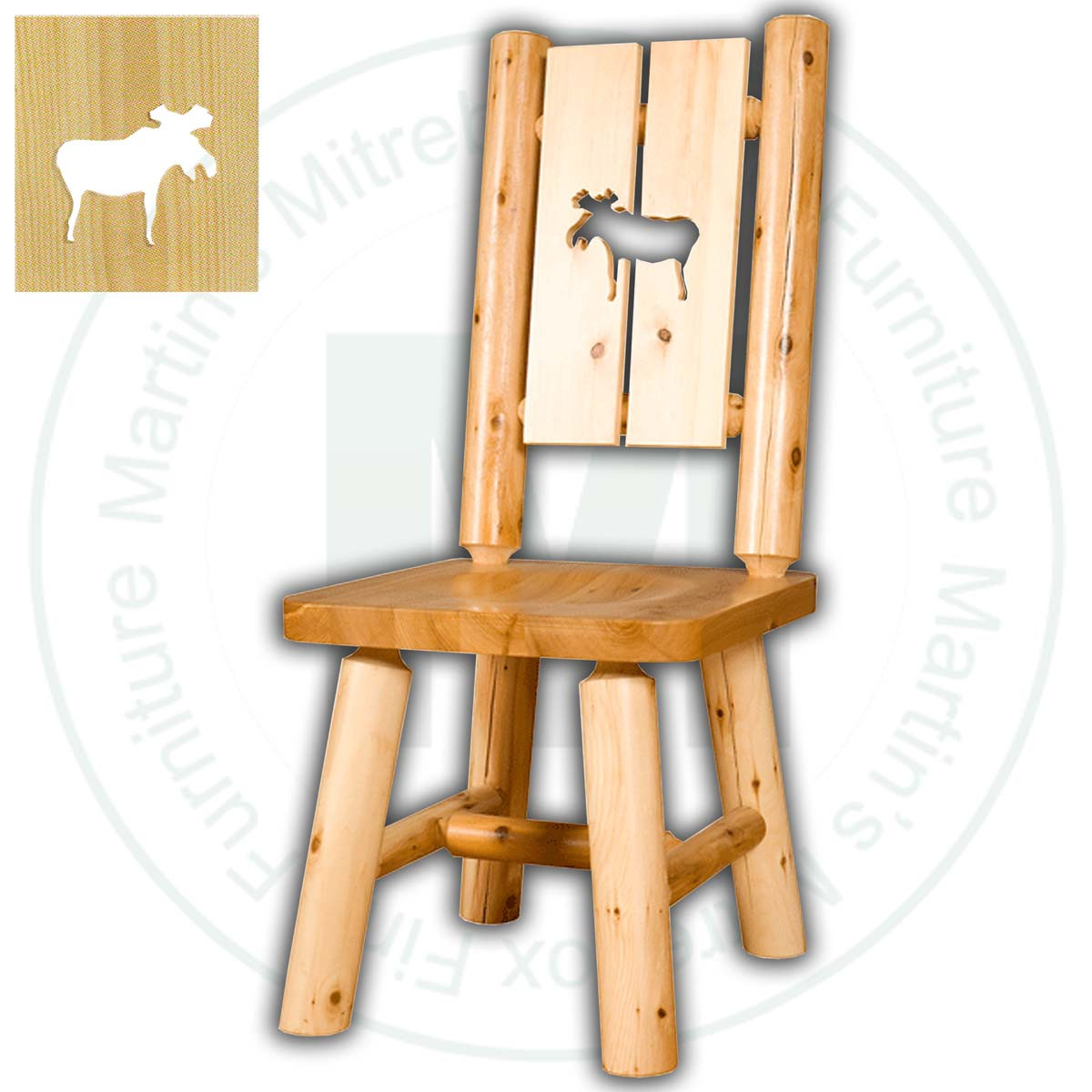 Hinterland Cut - Out Moose Log Side Chair.