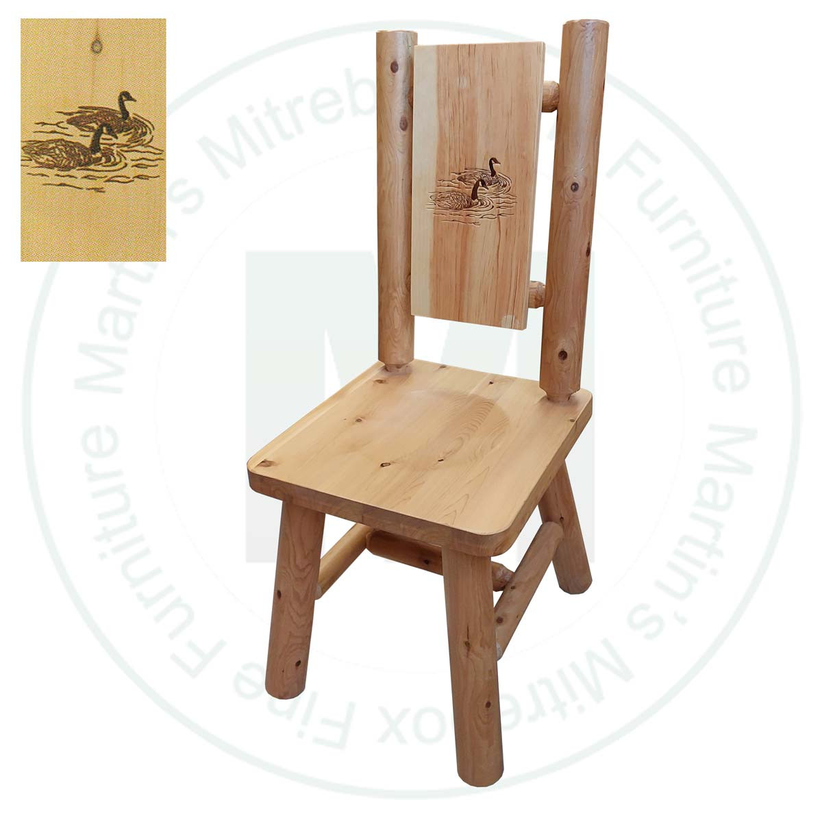 Hinterland Branded Loon Back Log Side Chair.