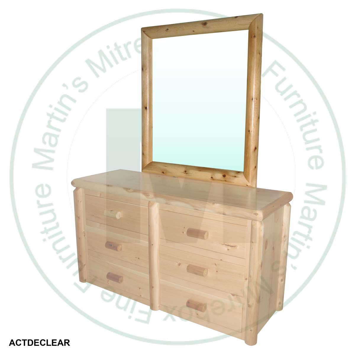 Hinterland 6 Drawer Log Dresser With Mirror.